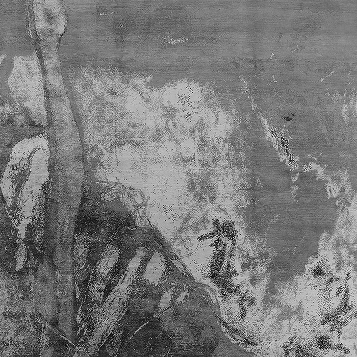 Machine Washable Oriental Gray Industrial Rug, wshurb1458gry