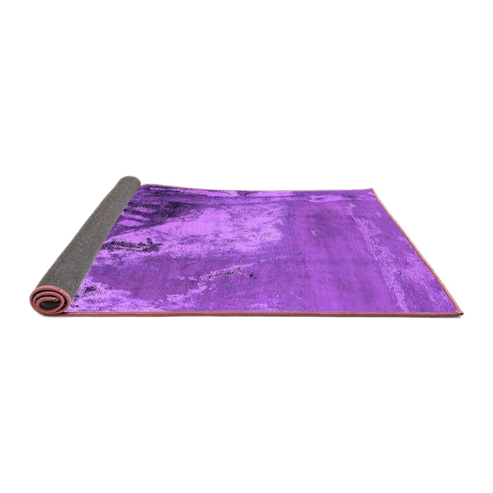 Sideview of Oriental Purple Industrial Rug, urb1458pur