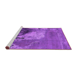 Sideview of Machine Washable Oriental Purple Industrial Area Rugs, wshurb1458pur