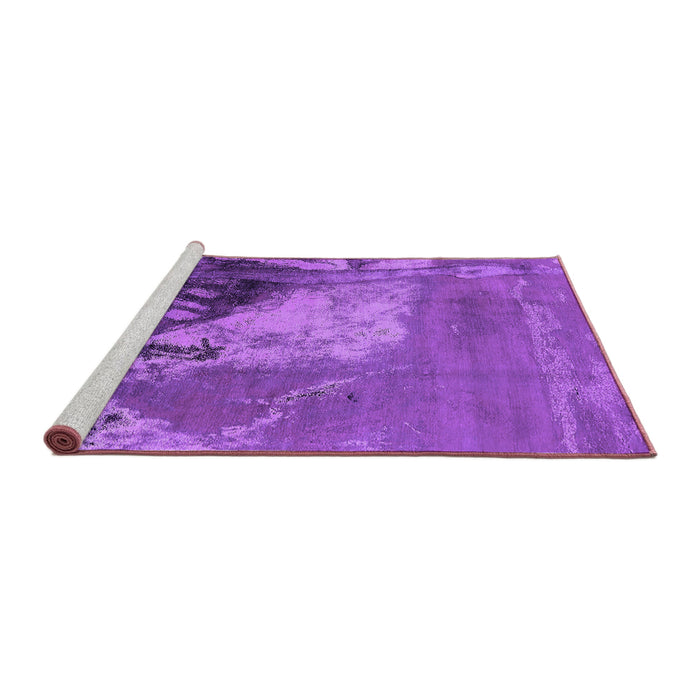 Sideview of Machine Washable Oriental Purple Industrial Area Rugs, wshurb1458pur