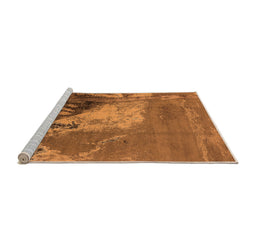 Sideview of Machine Washable Oriental Orange Industrial Area Rugs, wshurb1458org