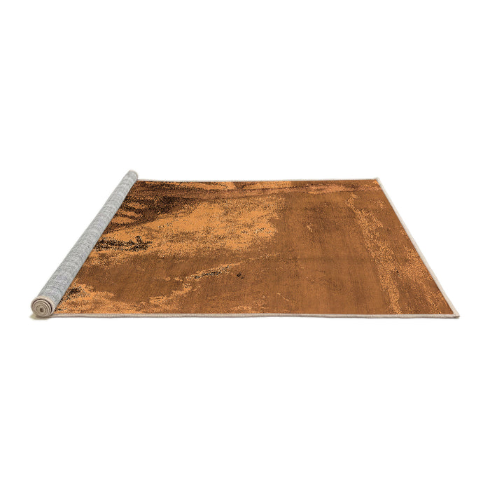 Sideview of Machine Washable Oriental Orange Industrial Area Rugs, wshurb1458org