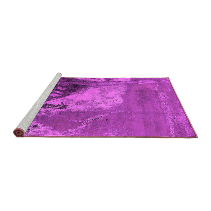 Sideview of Machine Washable Oriental Pink Industrial Rug, wshurb1458pnk