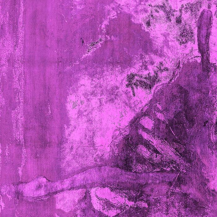 Square Machine Washable Oriental Pink Industrial Rug, wshurb1458pnk