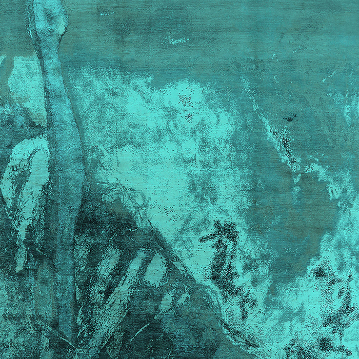 Oriental Turquoise Industrial Rug, urb1458turq