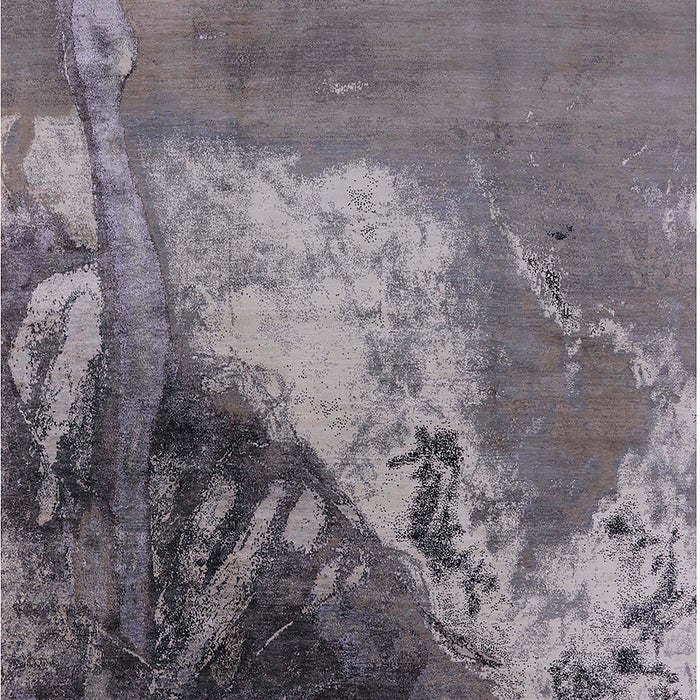 Mid-Century Modern Gray Oriental Rug, urb1458