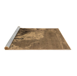 Sideview of Machine Washable Oriental Brown Industrial Rug, wshurb1458brn