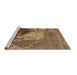 Sideview of Machine Washable Oriental Brown Industrial Rug, wshurb1458brn