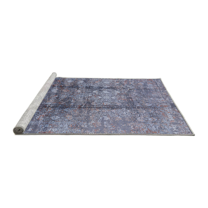 Sideview of Machine Washable Industrial Modern Grape Purple Rug, wshurb1459