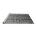 Sideview of Machine Washable Oriental Gray Industrial Rug, wshurb1459gry