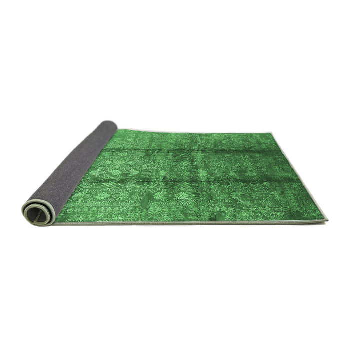 Sideview of Oriental Emerald Green Industrial Rug, urb1459emgrn