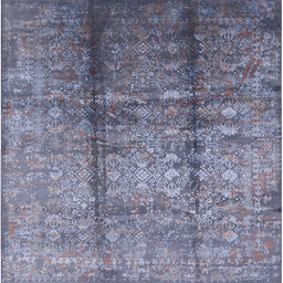 Square Machine Washable Industrial Modern Grape Purple Rug, wshurb1459