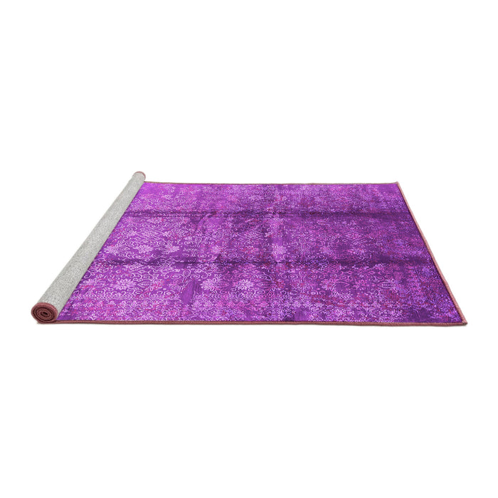 Sideview of Machine Washable Oriental Pink Industrial Rug, wshurb1459pnk
