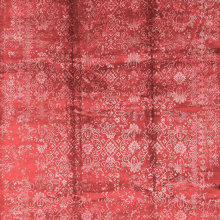 Machine Washable Oriental Red Industrial Rug, wshurb1459red