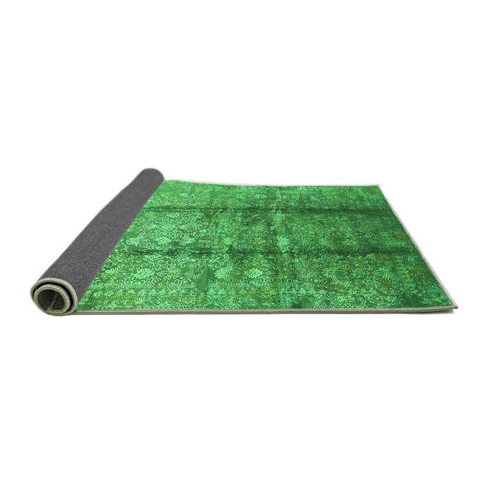 Sideview of Oriental Green Industrial Rug, urb1459grn