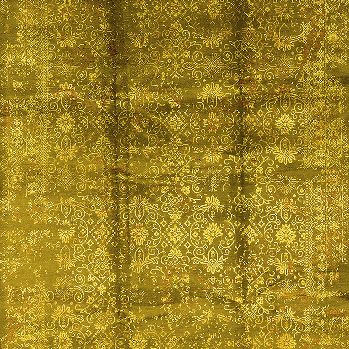 Oriental Yellow Industrial Rug, urb1459yw