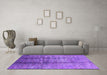 Machine Washable Oriental Purple Industrial Area Rugs in a Living Room, wshurb1459pur