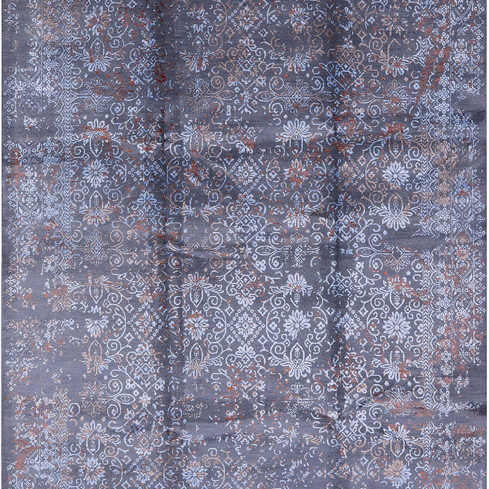 Mid-Century Modern Purple Oriental Rug, urb1459