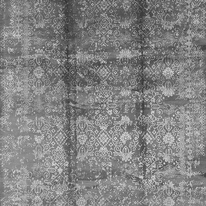 Machine Washable Oriental Gray Industrial Rug, wshurb1459gry