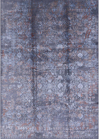 Machine Washable Industrial Modern Grape Purple Rug, wshurb1459