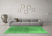 Machine Washable Oriental Emerald Green Industrial Area Rugs in a Living Room,, wshurb1460emgrn