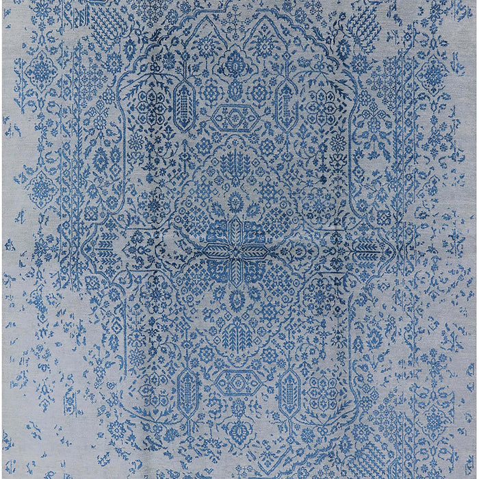 Mid-Century Modern Blue Oriental Rug, urb1460