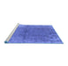 Sideview of Machine Washable Oriental Blue Industrial Rug, wshurb1460blu