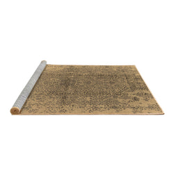 Sideview of Machine Washable Oriental Brown Industrial Rug, wshurb1460brn