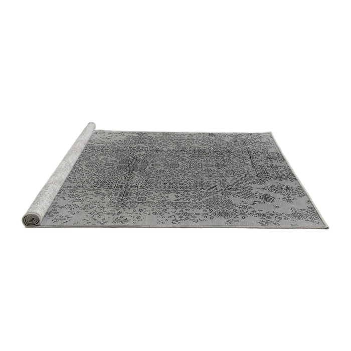 Sideview of Machine Washable Oriental Gray Industrial Rug, wshurb1460gry