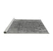 Sideview of Machine Washable Oriental Gray Industrial Rug, wshurb1460gry