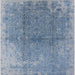 Square Mid-Century Modern Blue Oriental Rug, urb1460