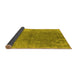 Sideview of Oriental Yellow Industrial Rug, urb1460yw