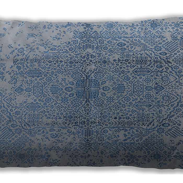 Mid-Century Modern Urban Blue Lumbar Throw Pillow, 13 inch by 19 inch, lburb1460