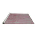 Sideview of Machine Washable Industrial Modern Purple Pink Rug, wshurb1461