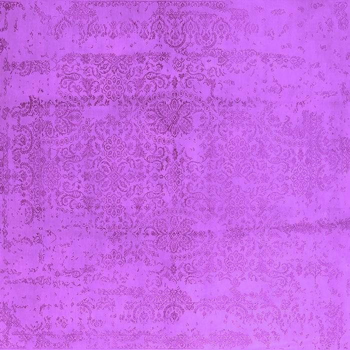 Square Machine Washable Oriental Purple Industrial Area Rugs, wshurb1461pur