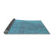 Sideview of Oriental Light Blue Industrial Rug, urb1461lblu