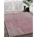 Mid-Century Modern Purple Pink Oriental Rug in Family Room, urb1461