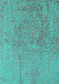 Oriental Turquoise Industrial Rug, urb1461turq