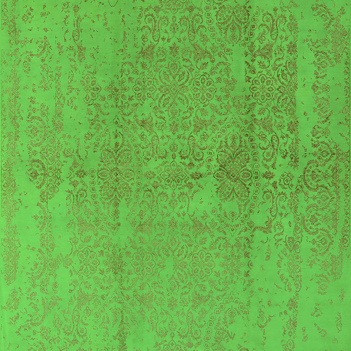 Machine Washable Oriental Green Industrial Area Rugs, wshurb1461grn