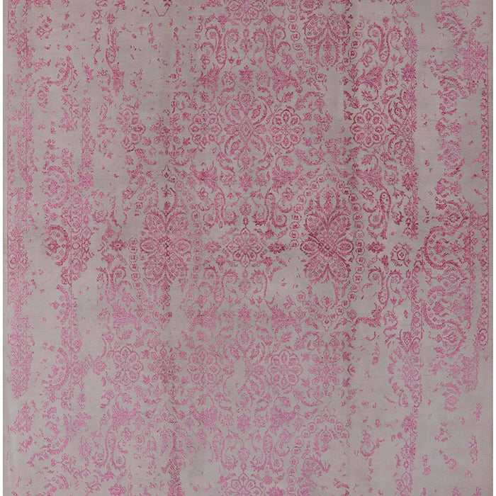 Mid-Century Modern Purple Pink Oriental Rug, urb1461