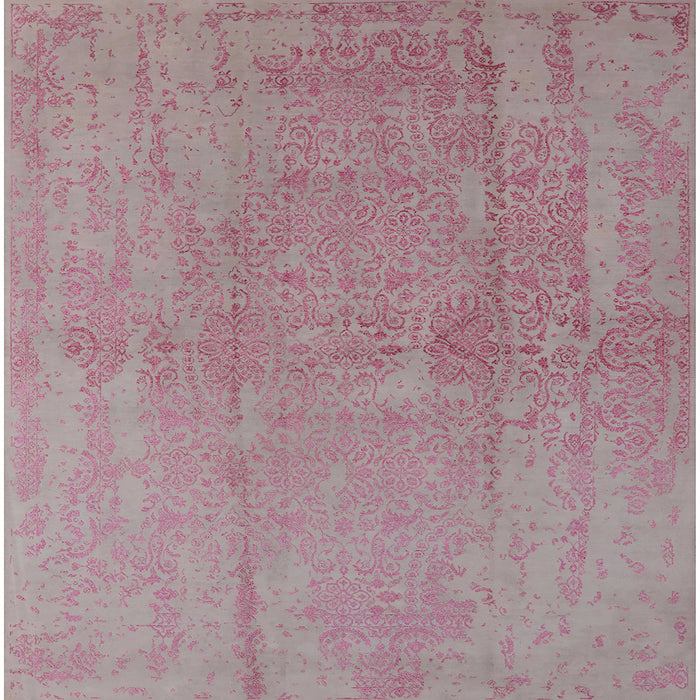 Square Machine Washable Industrial Modern Purple Pink Rug, wshurb1461