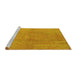 Sideview of Machine Washable Oriental Yellow Industrial Rug, wshurb1461yw