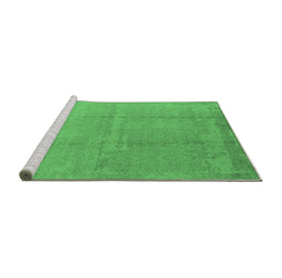 Sideview of Machine Washable Oriental Emerald Green Industrial Area Rugs, wshurb1462emgrn