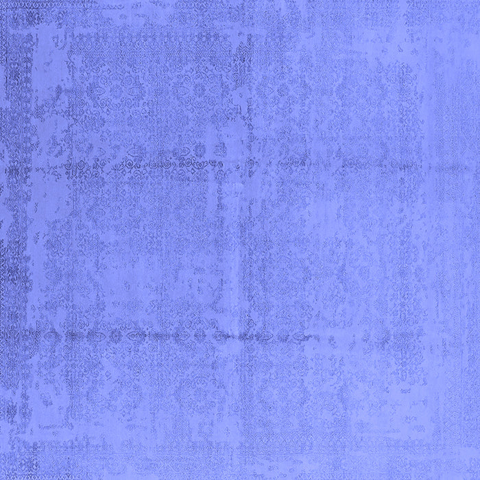 Square Machine Washable Oriental Blue Industrial Rug, wshurb1462blu