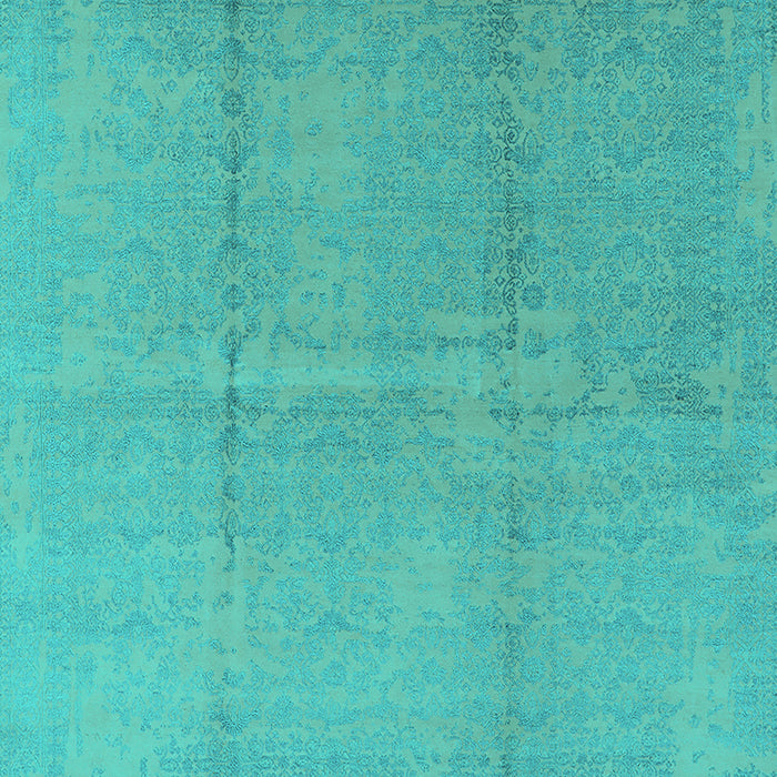 Machine Washable Oriental Turquoise Industrial Area Rugs, wshurb1462turq