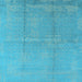 Square Oriental Light Blue Industrial Rug, urb1462lblu