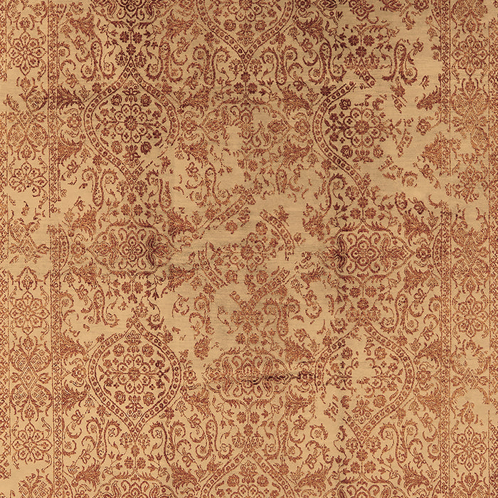 Machine Washable Oriental Brown Industrial Rug, wshurb1463brn