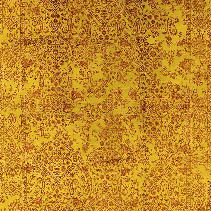 Oriental Yellow Industrial Rug, urb1463yw