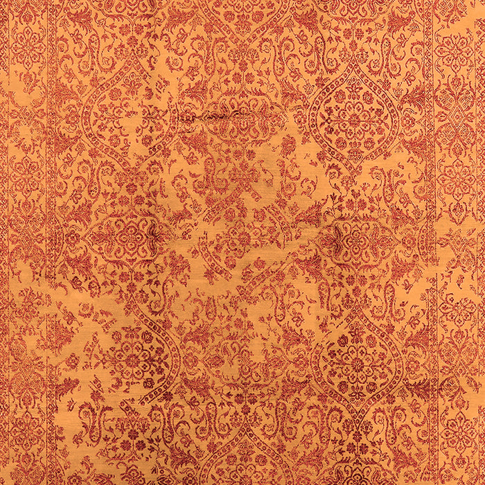 Machine Washable Oriental Orange Industrial Area Rugs, wshurb1463org
