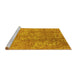 Sideview of Machine Washable Oriental Yellow Industrial Rug, wshurb1463yw